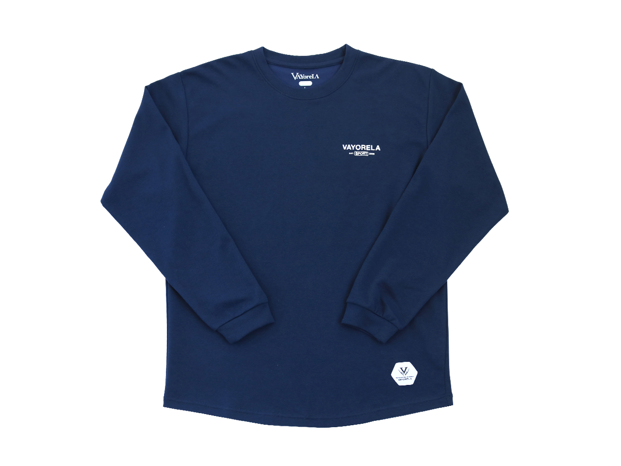 POINT LOGO L/S TEE - NVY 写真1