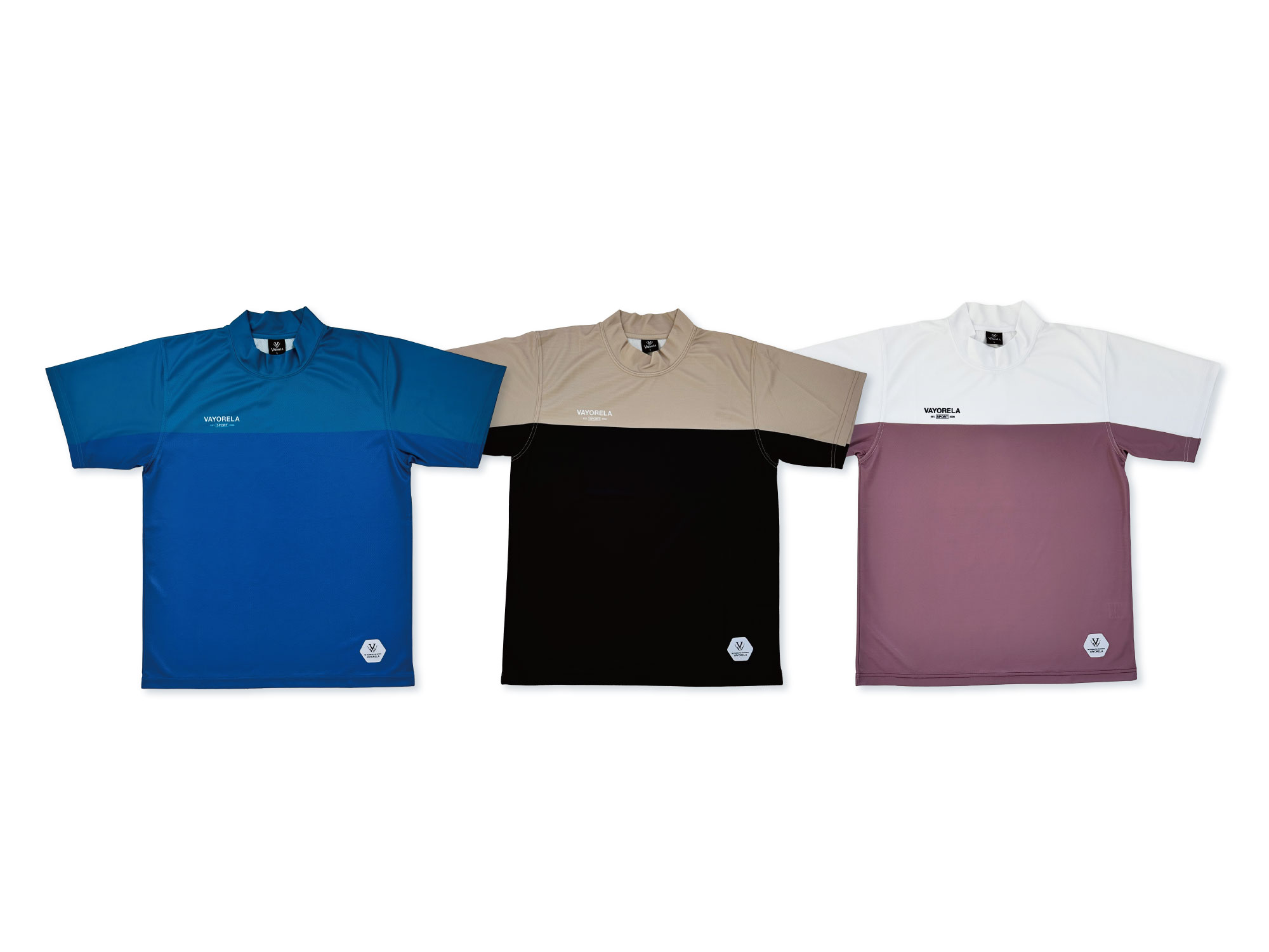 バイカラーモックネックTシャツ 写真2