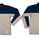 バイカラーモックネックロングスリーブTシャツ 写真3